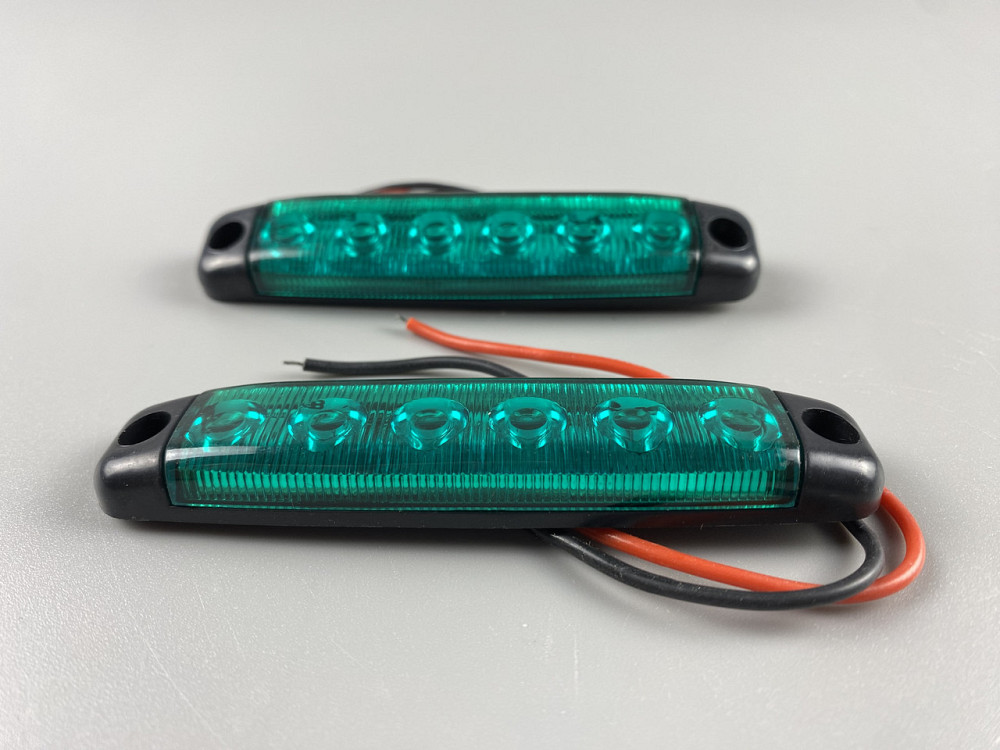 Ліхтар LED габаритний 24V IP67 6 led діодів SMD, оптична лінза + кріплення для авто Мукачево - фото 5