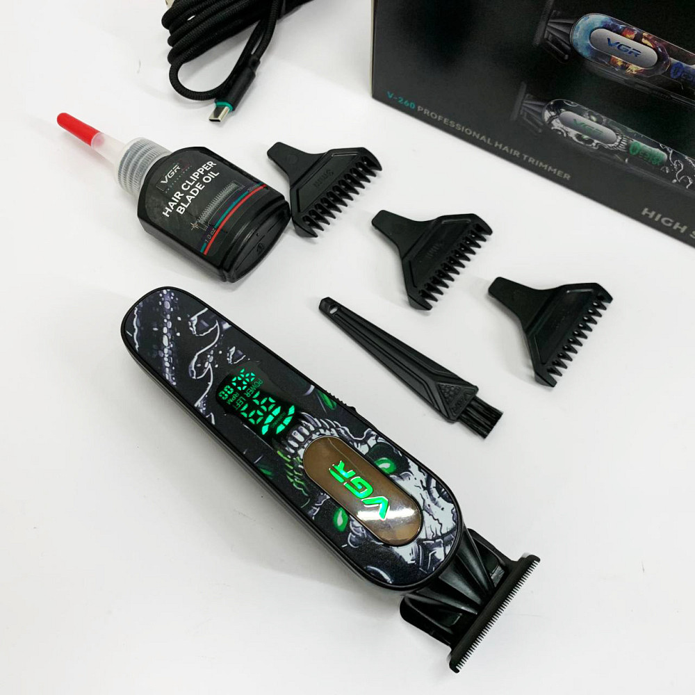 Перукарські машинки професійні VGR V-260, Перукарська машинка для бороди бездротова SJ-57 Київ - фото 10