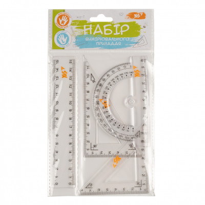 Лінійка Yes набір лінійка 15 см (4 предмети) (370263) Вінниця - фото 1