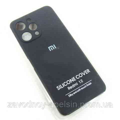 Xiaomi Redmi 12 Чохол мікрофібра Silicone (чорний) Одеса