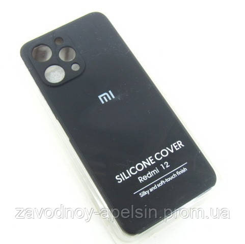 Xiaomi Redmi 12 Чохол мікрофібра Silicone (чорний) Одеса - фото 2