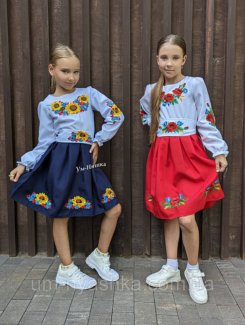 Сукня червона вишиванка з соняшниками р.128-146 Кривой Рог - изображение 4