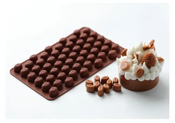 Молд силиконовый Кофейные зерна 110 на 185 мм коричневый Киев