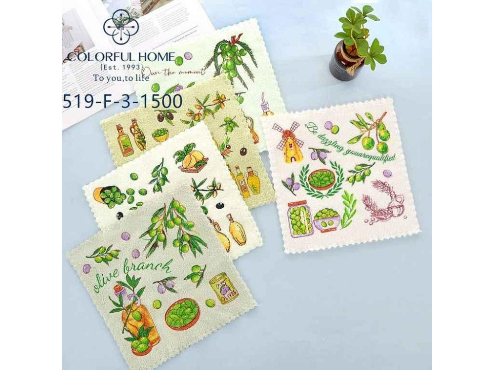 Рушник 30*30 мікрофібра 5 шт/уп арт.519-3 ТМ COLORFULHOME Київ - фото 1