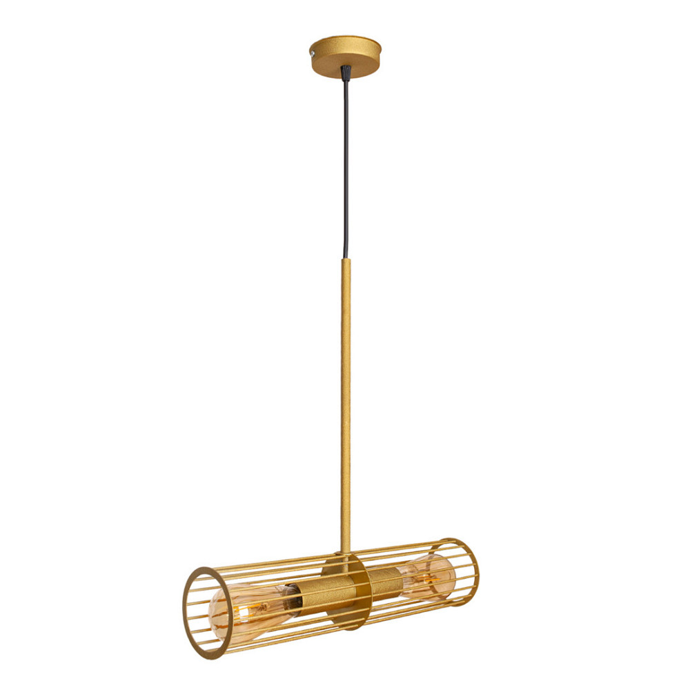 Светильник подвесной в лофт стиле MSK Electric Malta под лампу Е27 MR 1041 GD золотой муар Киев - изображение 1