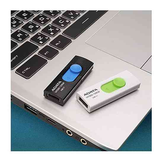 Флешка A-DATA USB накопичувач 3.0 AUV 320 32Gb, колір чорний блакитний AUV320-32G-RBKBL Одеса