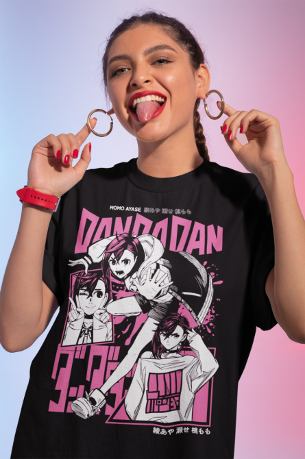 Футболка з аніме принтом Дандадан Сеіко Айасе Косплай оверсайз (S/M/L) Чорний AnimeJ0733 Дніпро - фото 2