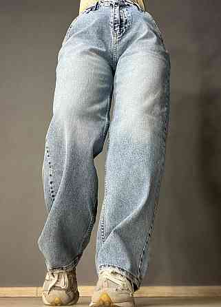 Джинси жіночі Mikaletta 9505 SKATER BALON jeans широкий крій банани косі кишені блакитні, блакитний, 28, 28, 80 см, 120 см Київ