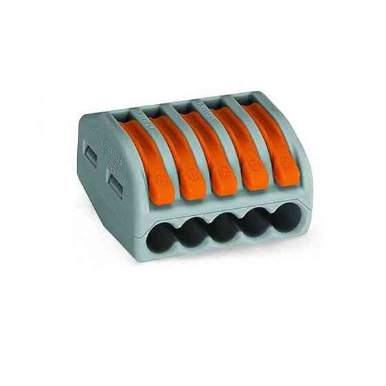 Клема швидкого монтажу з важелями на 5 дротів 222-415 Київ