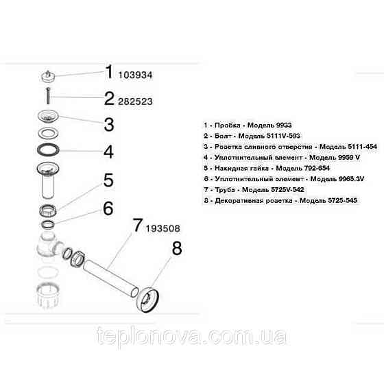 Сифон для раковини VIEGA 1 1/4″ x 1 1/2″ пластик белый бутыл. с/г 309312 Черновцы