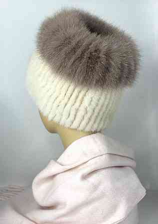 Жіноча норкова шапка кубанка Каміла Какао Харків