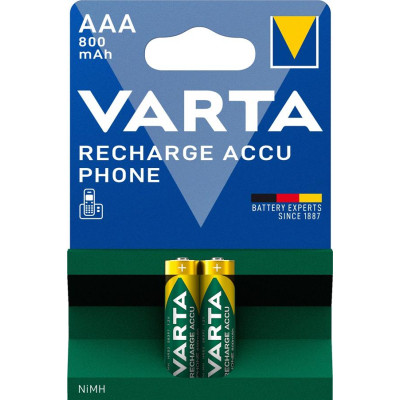 Аккумулятор Varta Phone AAA 800mAh NI-MH * 2 (58398101402) Винница - изображение 1