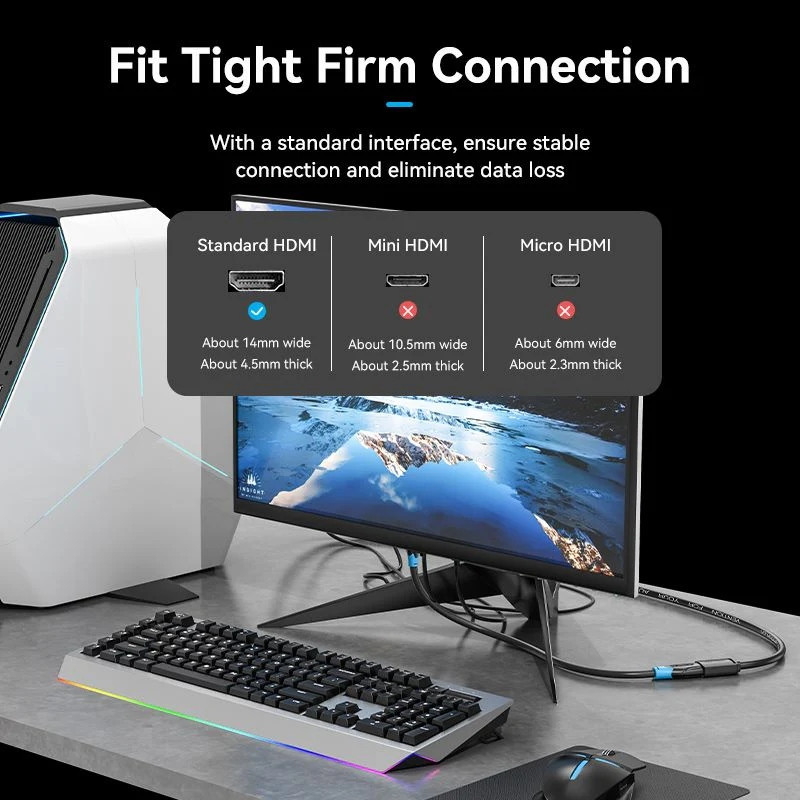 Кабель HDMI M - F (подовжувач), 2.0 м, V2.0, 4K 60Hz PVC Vention Винница - изображение 10