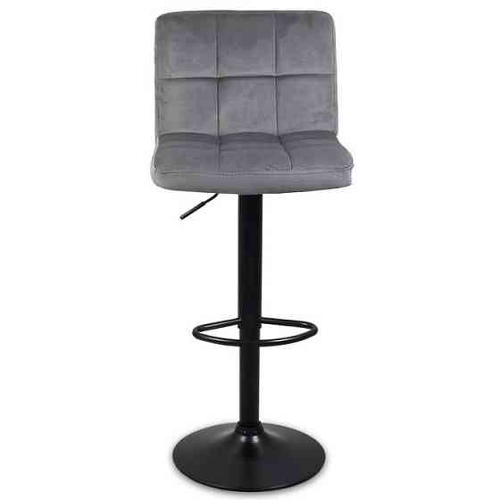 Барный стул со спинкой Hoker Just Sit MONZO-VELVET регулируемый кресло для кухни Серый Киев