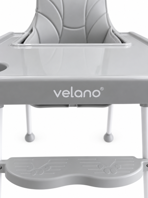 Стілець для годування дитини 2 в 1 VELANO Basic, light grey Вінниця - фото 3