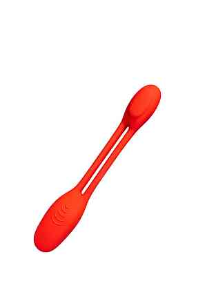 Гнучкий вібратор для пар Every Night Toys Flexible з двома моторчиками, червоний Sex Aura Київ