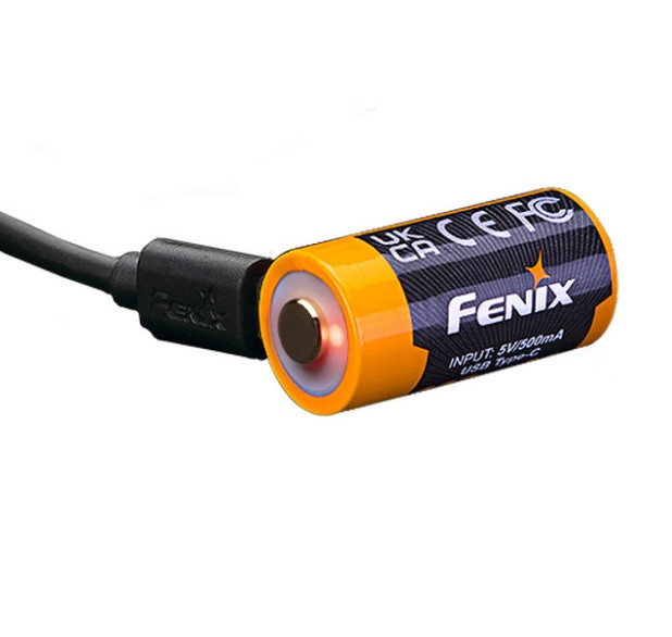 Акумулятор 16340 Fenix ​​800mAh Li-ion Type-C (Чорно-жовтий) Київ - фото 3