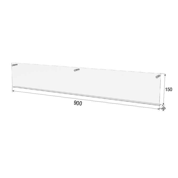 Полиця EKOSTAR настінна 900х150х30 Київ - фото 3