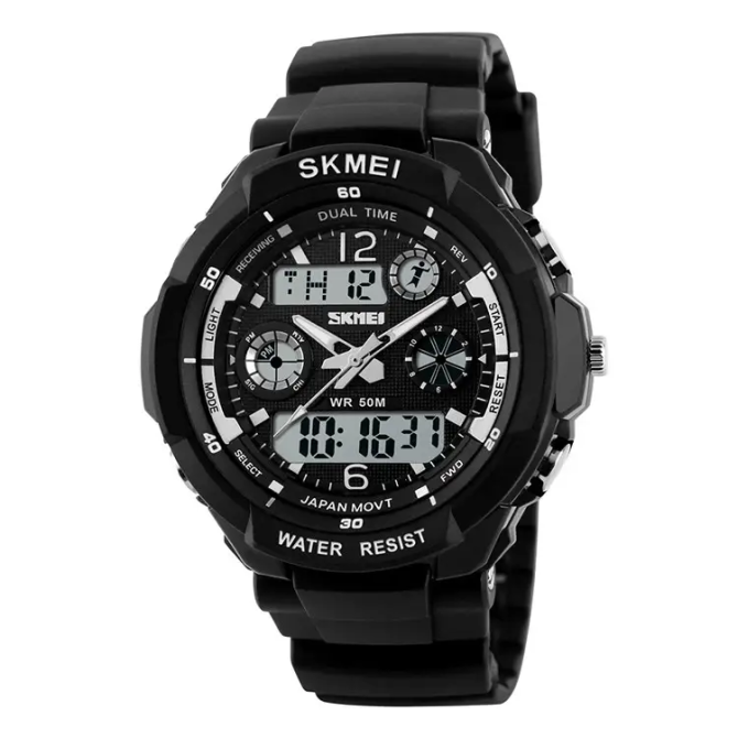 Чоловічий спортивний годинник Skmei S-Shock 0931 Чорний Вінниця - фото 1