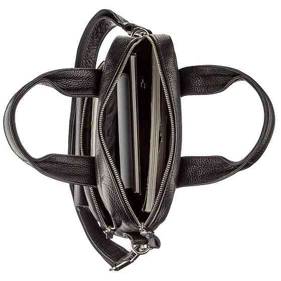 Чоловіча сумка вертикального формату SHVIGEL 11167 під А4 Чорна флотар Київ