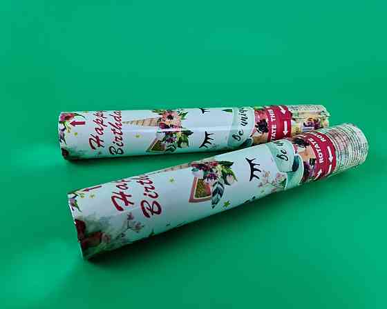 Хлопушка пневматическая Единорог цветы, длина 30 см 4830-02 (1 пачка) Харьков