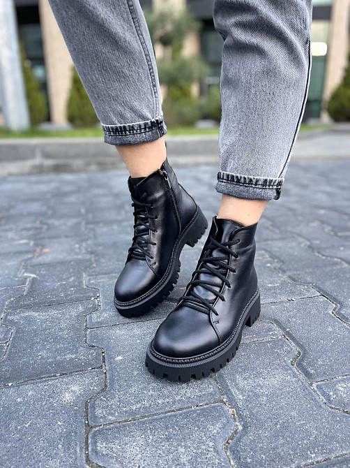 Astra Черевики жіночі G.S.V. ASTRA чорні натуральна шкіра зима висота 13 см (5183) 37р.38р.39р. Коломыя - изображение 7