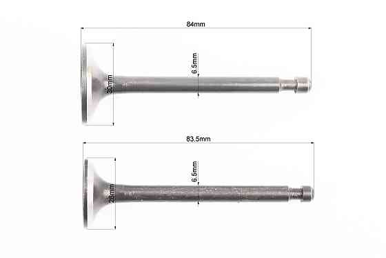 Клапан впускний (h-84; D-30; d-6,5), випускний (h-83,5; D-26; d-6,5) к-кт 2шт 173F/177F Київ
