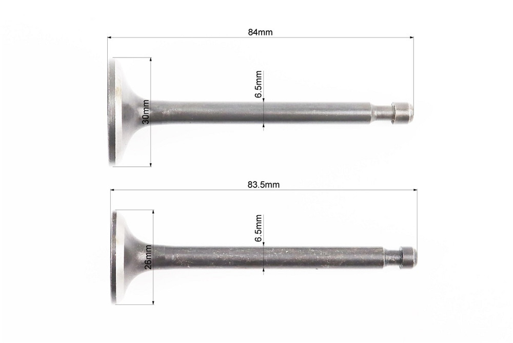 Клапан впускний (h-84; D-30; d-6,5), випускний (h-83,5; D-26; d-6,5) к-кт 2шт 173F/177F Киев - изображение 2