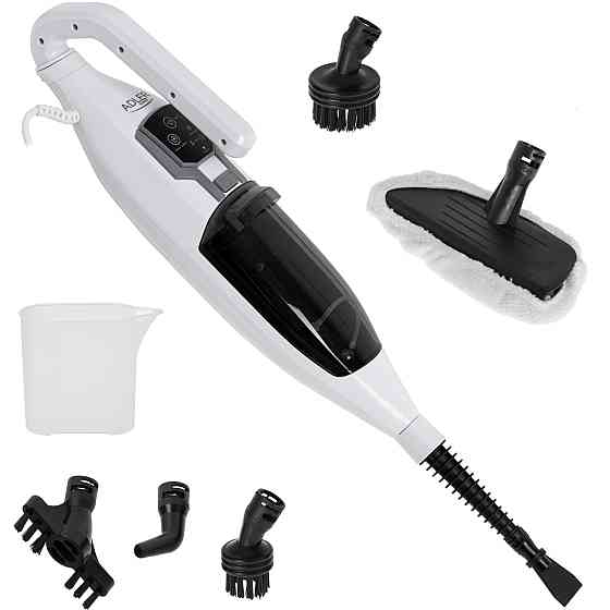 Парова швабра Adler AD 7052 обертова/ 1300Вт/ 550мл/ 3 потужності пари/ біла Вінниця