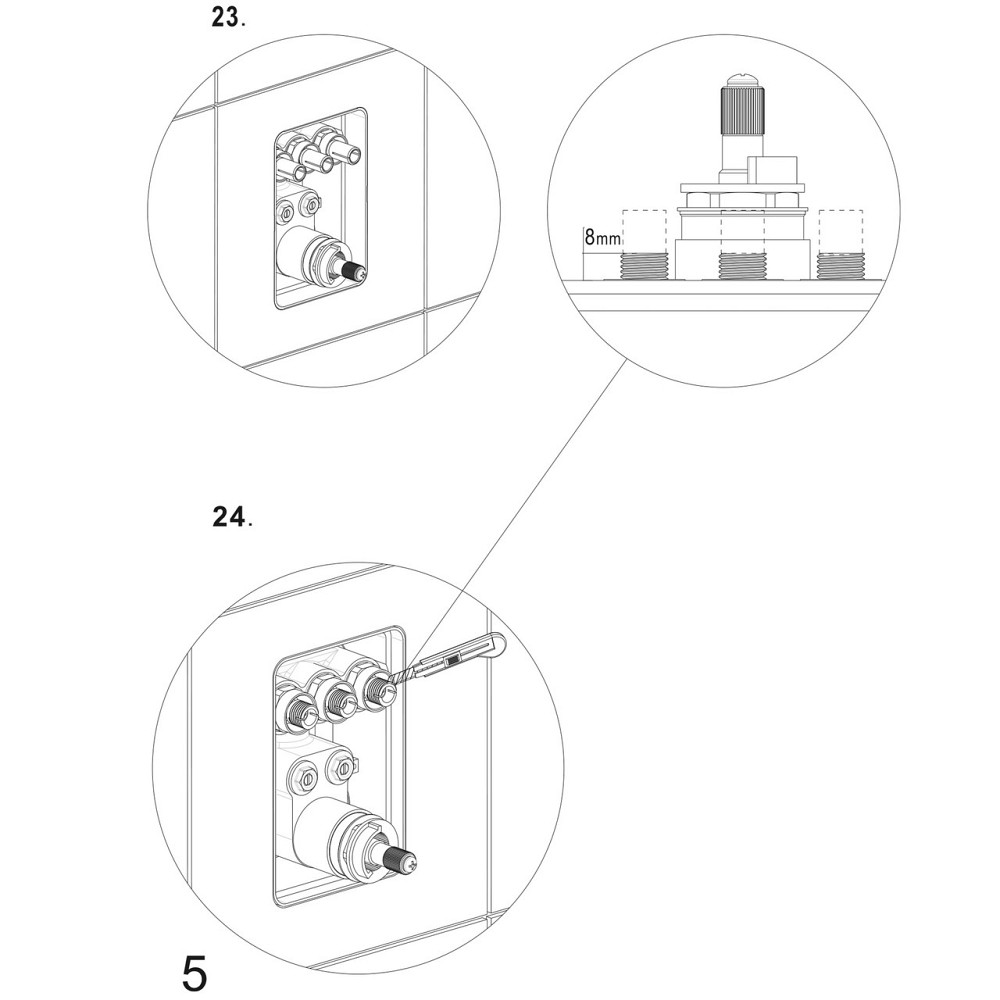 Душова система вбудована TOPAZ LOFT TLF 32117-L06-C-Termostat Київ - фото 9