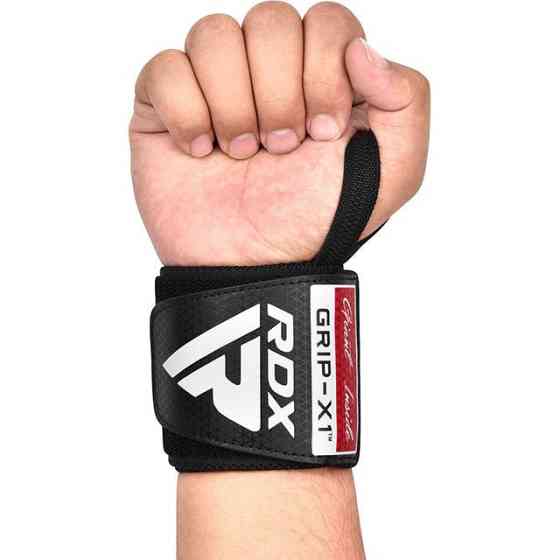 Бинти для зап'ясть (кистьові бинти) RDX GYM WRIST WRAP R11 BLACK/RED Кам'янське