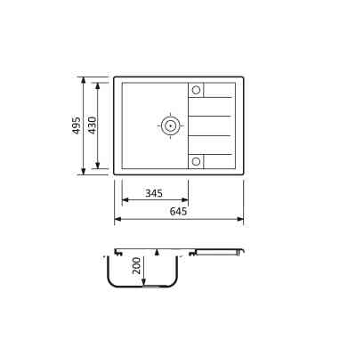 Мойка кухонная Adamant Anila сірий + змішувач (182496910304) Вінниця