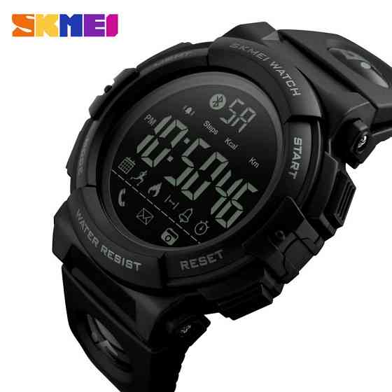 Мужские спортивные наручные часы Skmei 1303 с шагомером Черный Винница
