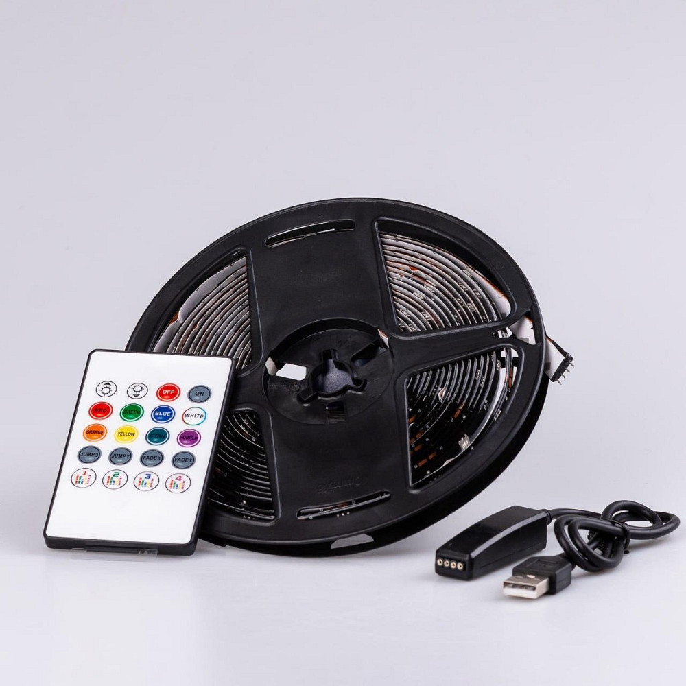 Світлодіодна стрічка з пультом GarlandoPro 5м RGB для кімнати Київ - фото 5