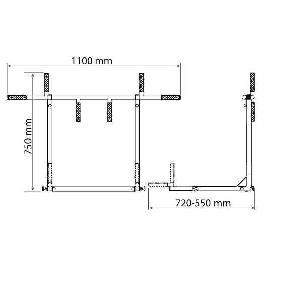 Турнік для підтягувань з брусами для віджимань 2в1 K-Sport KSSL081 Київ