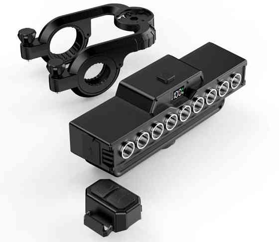 Велосипедная фара 9 LED, ходовые огни, сигнал с пультом Одесса