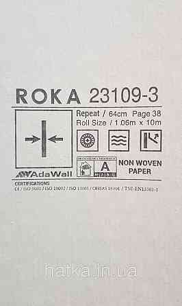 Шпалери вінілові на флізеліні AdaWall Roka 1.06х10 точки смужки абстракція сріблясті на сірому 23109-3 Київ