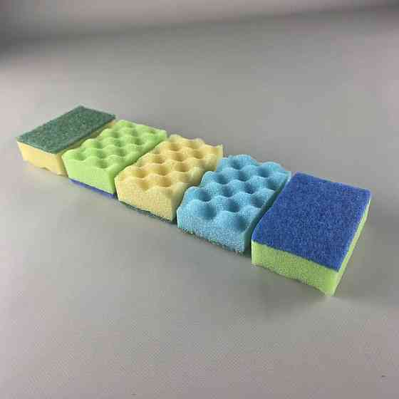 Губка кухонна для посуду рефлена поверхня 5 шт. Говердла (Супер Торба) (1 пачка) Харків