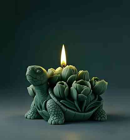 Силіконовий молд черепаха для свічок форма 3D для гіпсу мила епоксидної смоли Київ