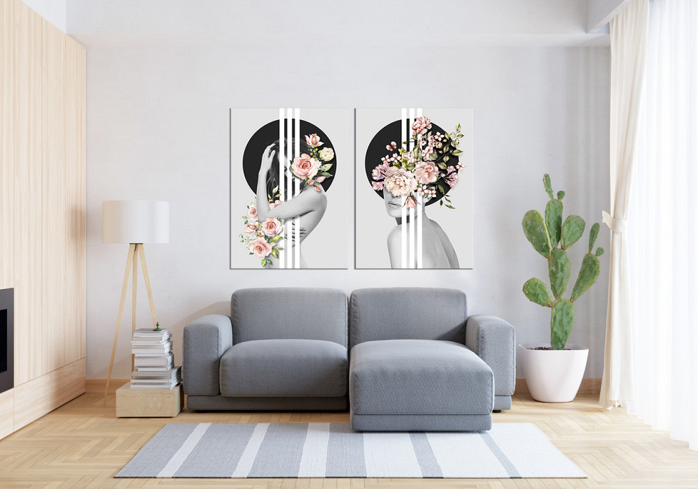 Модульная картина в гостиную / спальню   Дівчина в ніжних  квітах  TLV-2_062 120х170 см Київ - фото 3