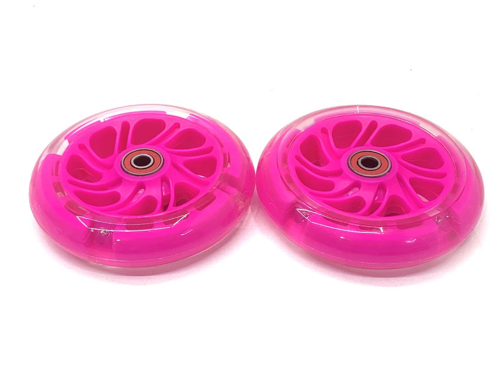 Колеса для самокату Best Scooter 2шт алюміній 120 мм PU Рожевий (YT-85011/113) Чернігів - фото 3