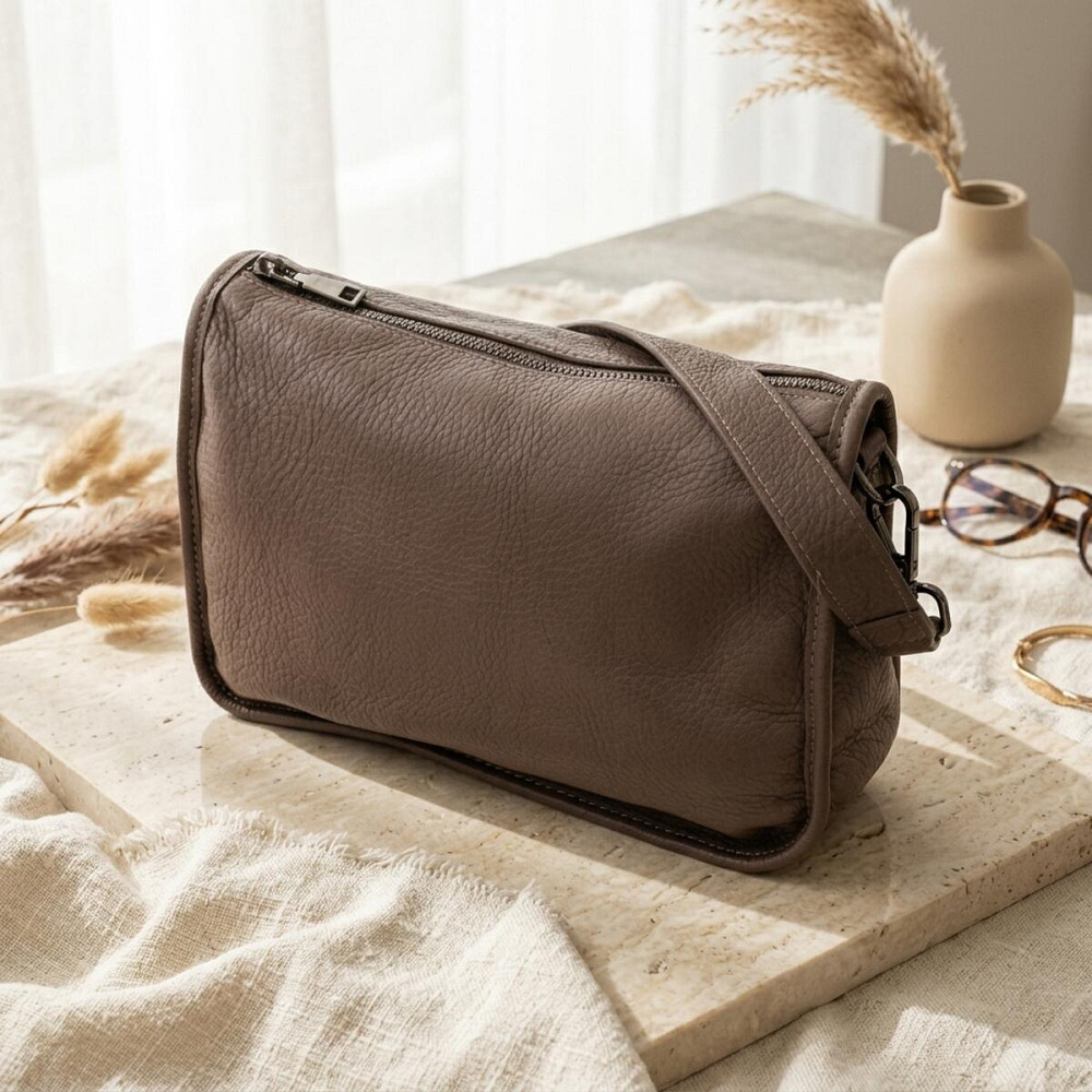 Жіноча сумка на плече із натуральної шкіри Vintage 23003 Коричневий Київ - фото 11