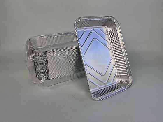 Прямокутний контейнер із харчової алюмінієвої фольги 2100 мл SP86L 50 штук (NEW) (1 пачка) Харків