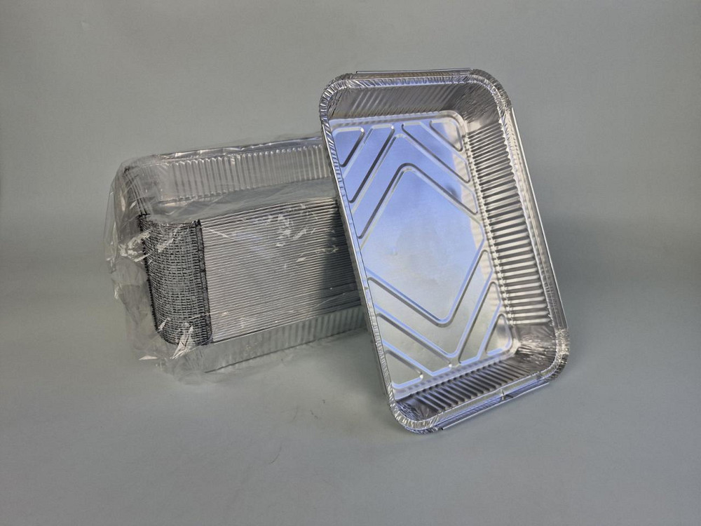Прямоугольный контейнер из пищевой алюминиевой фольги 2100 мл SP86L 50 штук (NEW) (1 пачка) Харьков - изображение 2