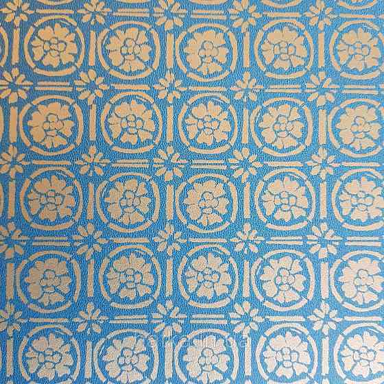 Шпалери вінілові на флізелін Caselio Mystery 0.53х10 м геометрія яскраві фігури золотисті на синьому Київ