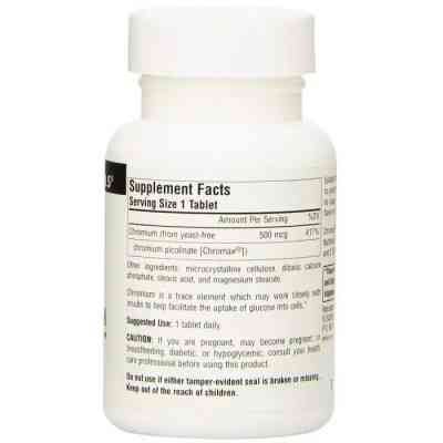 Минералы Source Naturals Ультра Хром Пиколинат 500 мкг, Ultra Chromium Picolinate, 60 таблеток (SN0515) Винница