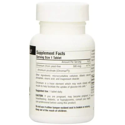 Минералы Source Naturals Ультра Хром Пиколинат 500 мкг, Ultra Chromium Picolinate, 60 таблеток (SN0515) Винница - изображение 2