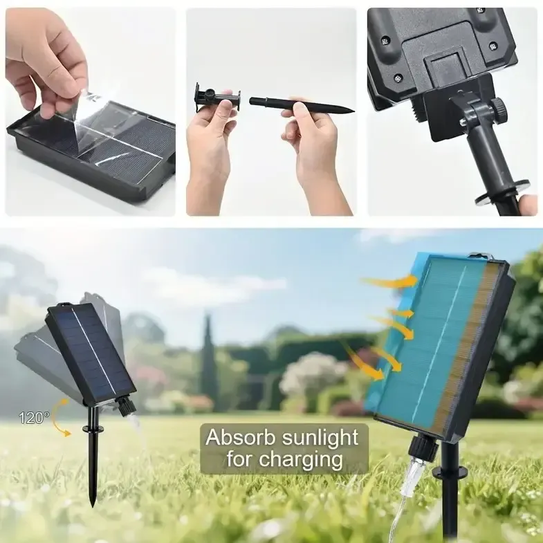 LED гирлянда с солнечной батареей 10 м (теплый белый свет) Коломия - фото 5