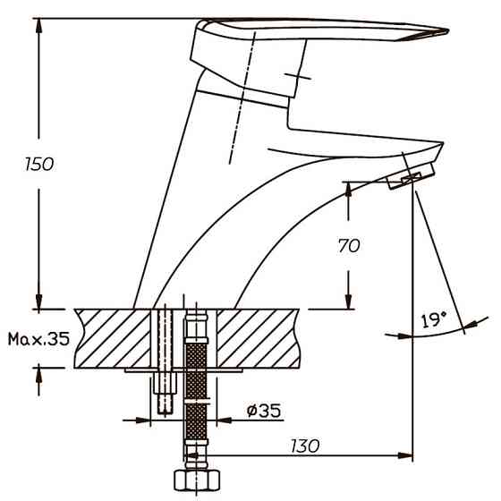 Змішувач для умивальника Haiba Disk 001   ( HB0050 ) 26514 Харків