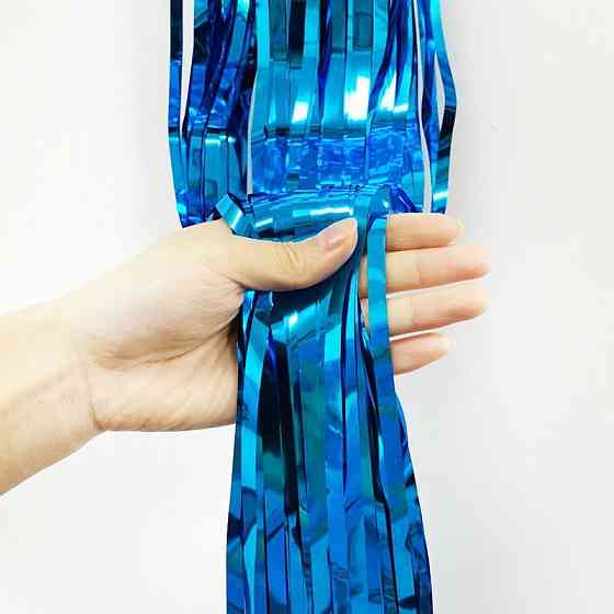 Дождик для фотозоны длинный 4 м на 1 м синий Киев